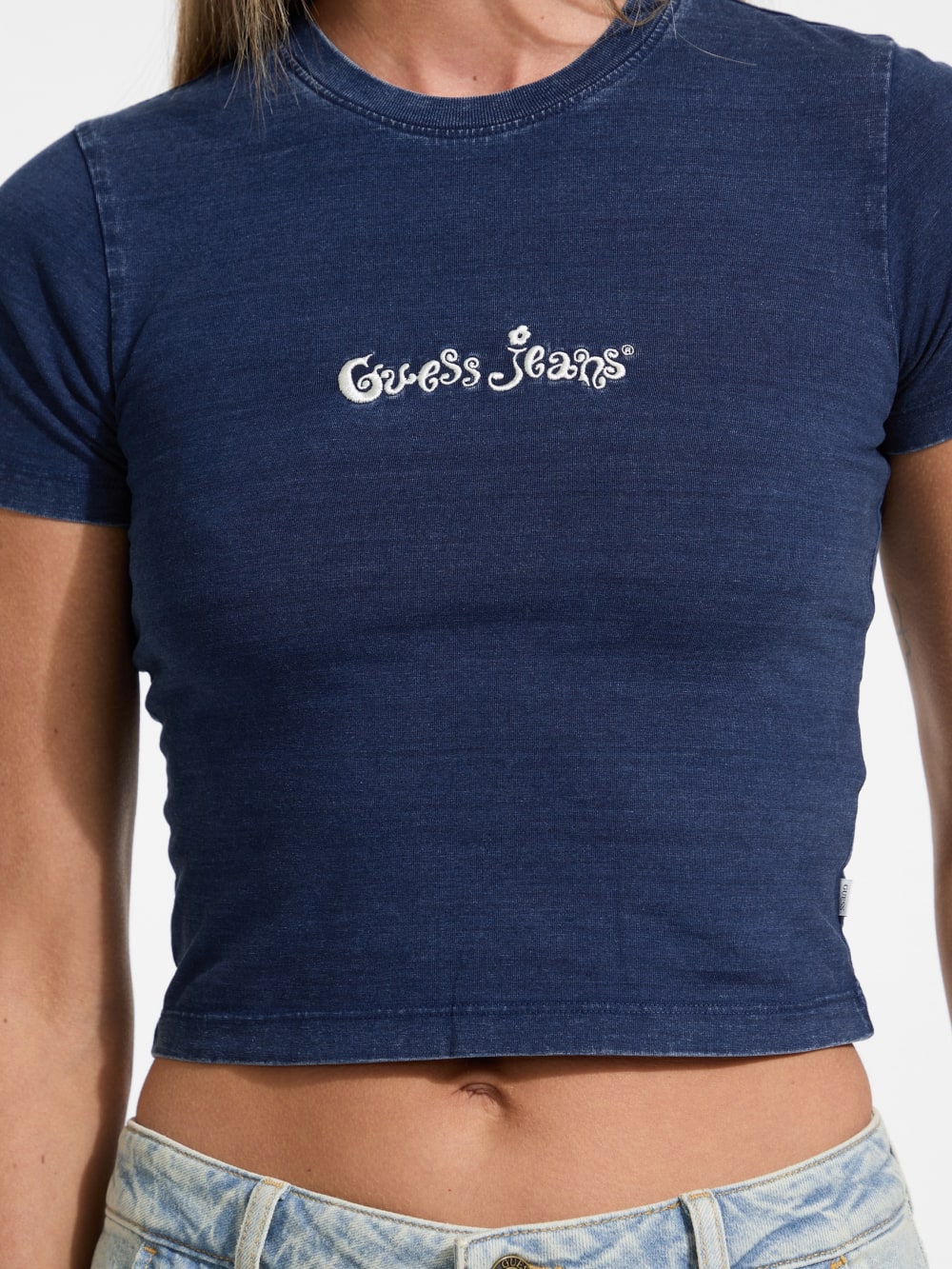 Indigo Logo Baby Tee - Guess