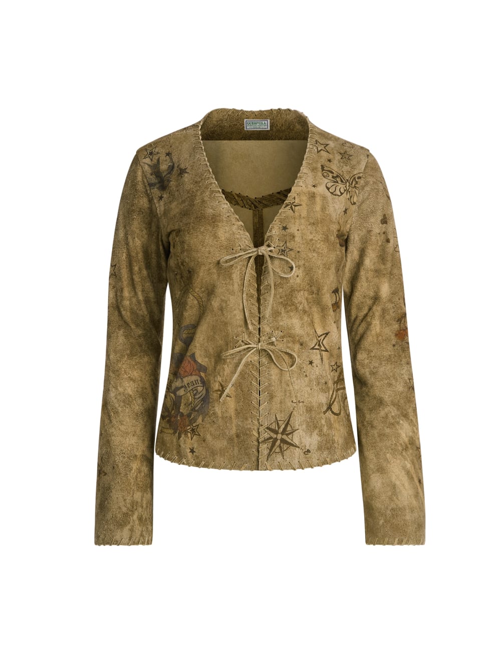printed suede top - Guess