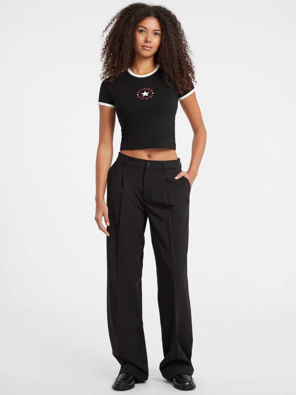Baby Star Logo Ringer Tee - Guess