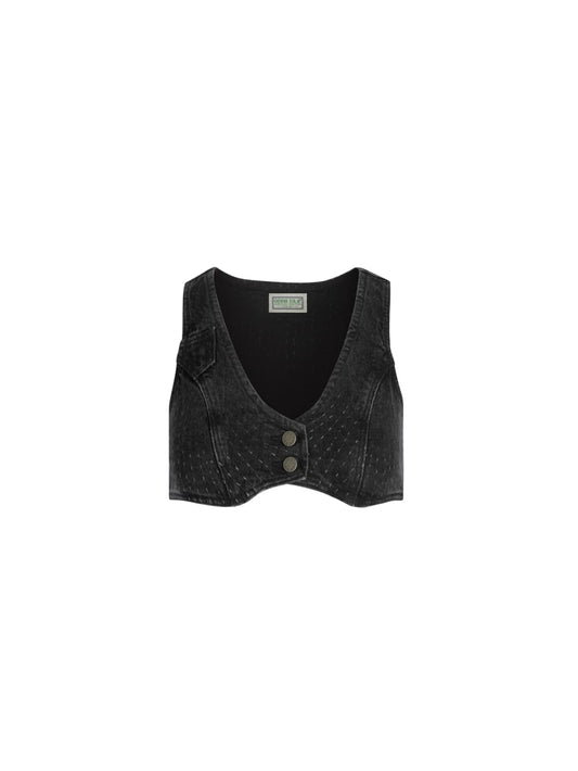 vintage denim top - Guess