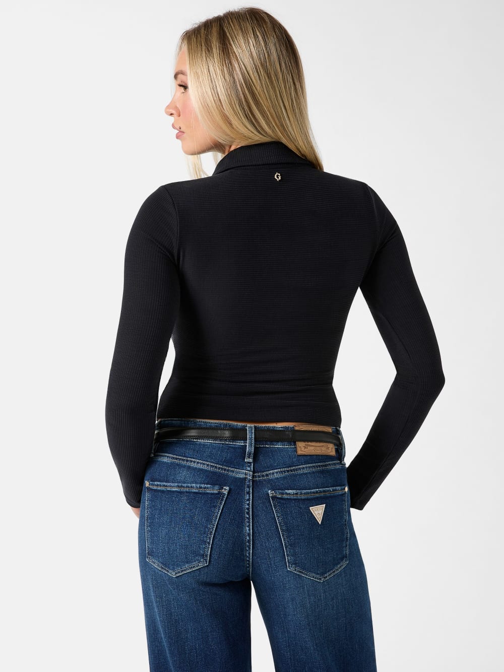 Rib-knit polo shirt - Guess