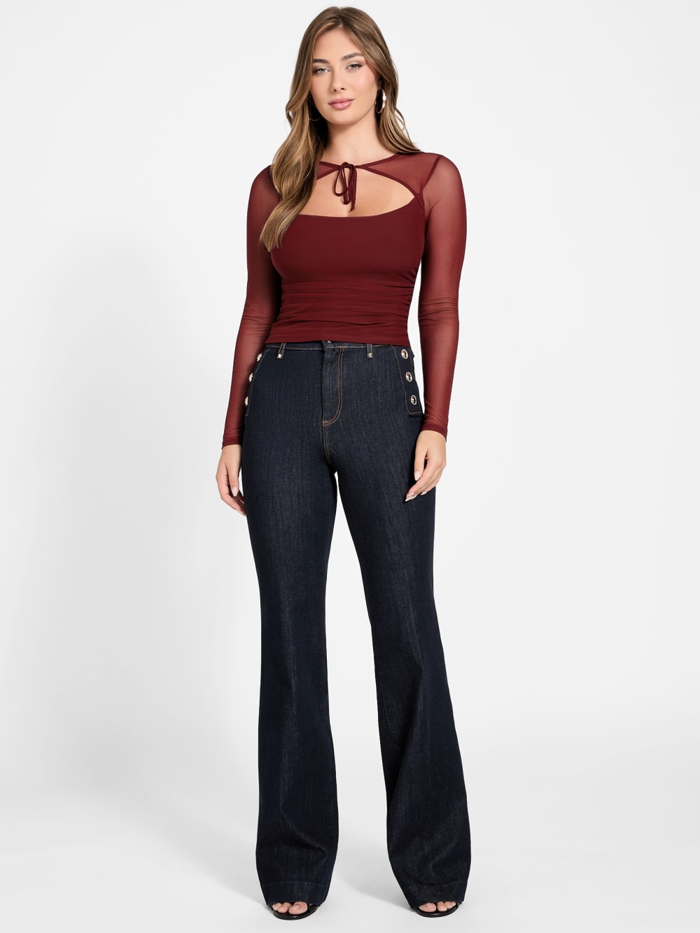 Eco Lauryn Tied Mesh Top - Guess