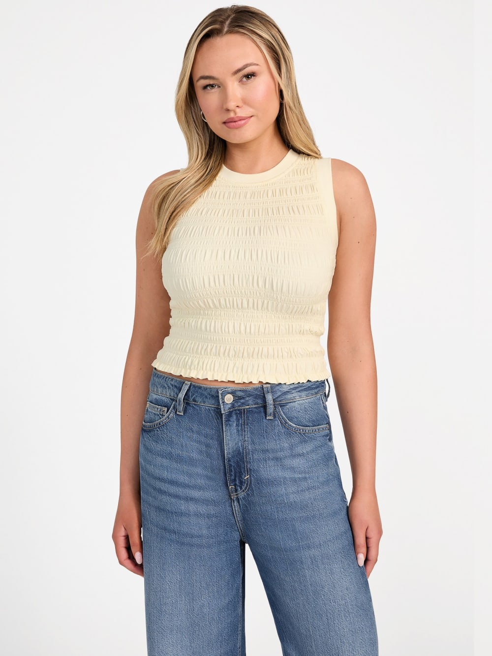 Eco Claire Smocked Tank Top - Guess