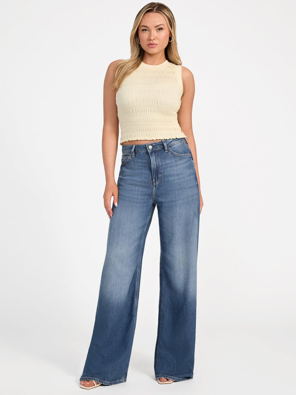 Eco Claire Smocked Tank Top - Guess