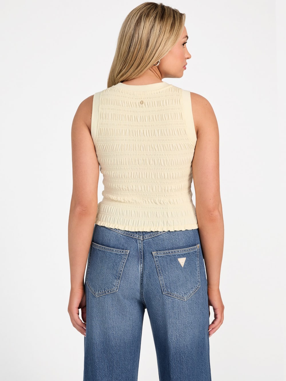 Eco Claire Smocked Tank Top - Guess