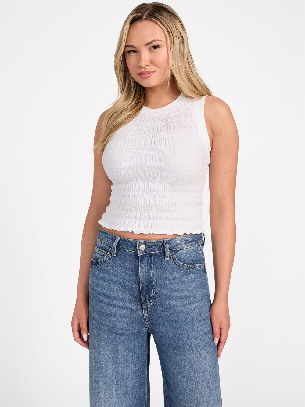 Eco Claire Smocked Tank Top - Guess