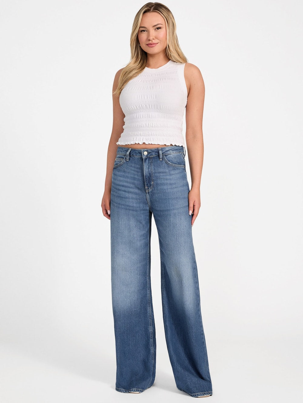 Eco Claire Smocked Tank Top - Guess