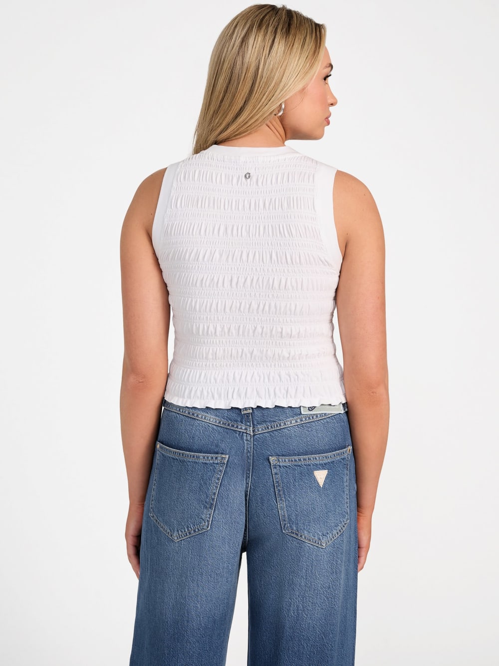 Eco Claire Smocked Tank Top - Guess