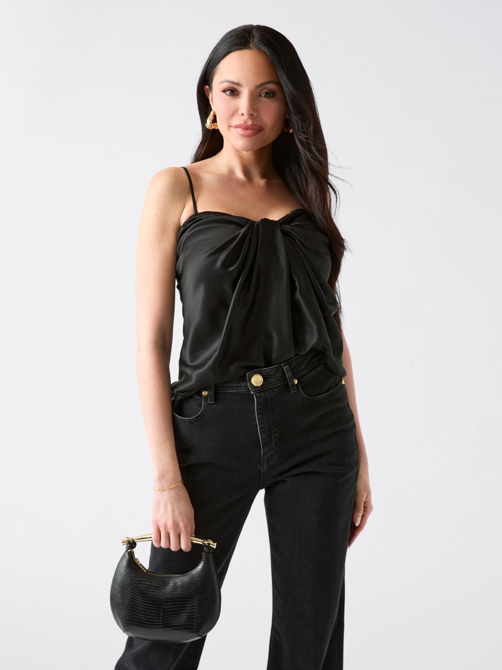 Aretha Satin Twisted Top - Guess