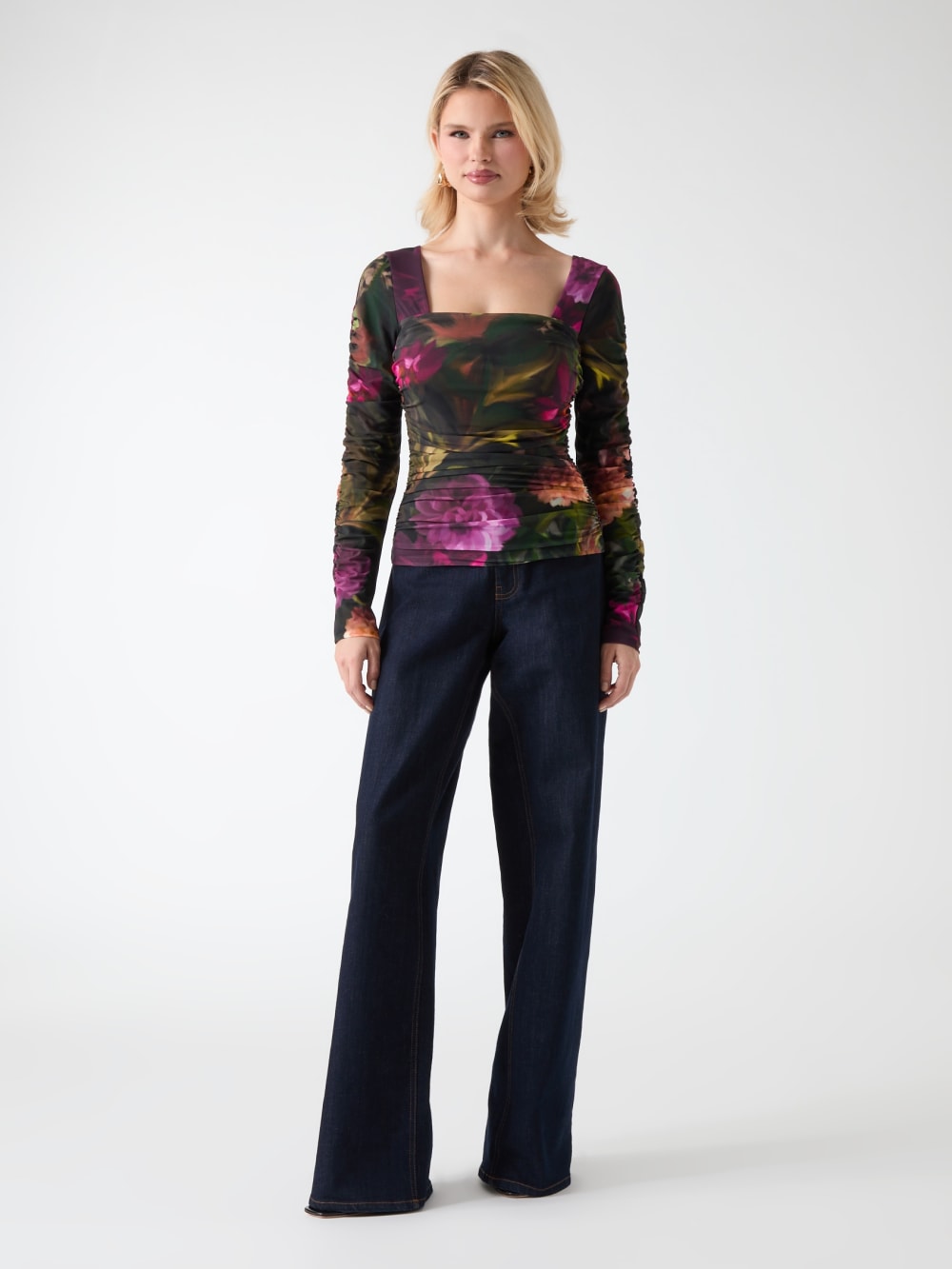 Sandy Printed Gathered Top - Guess