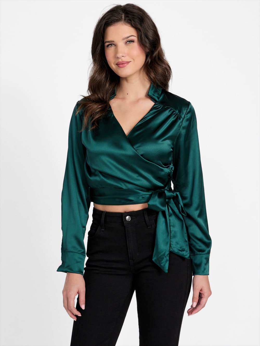 Marina Satin Tie Top - Guess