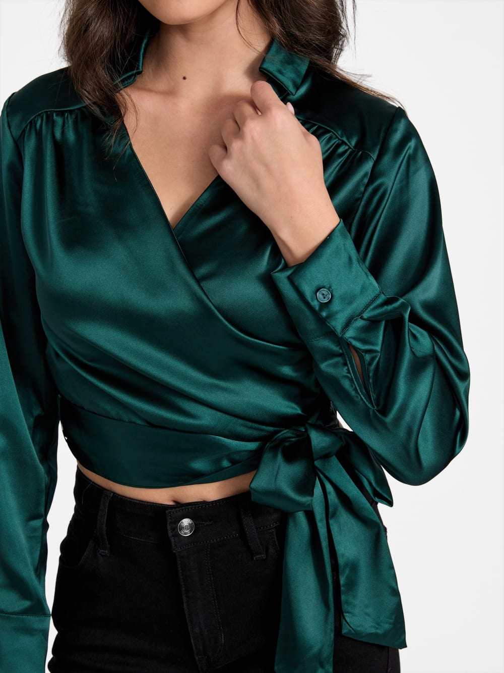 Marina Satin Tie Top - Guess