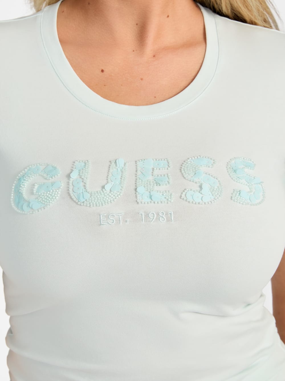 Eco Crewneck Sequin Tee - Guess