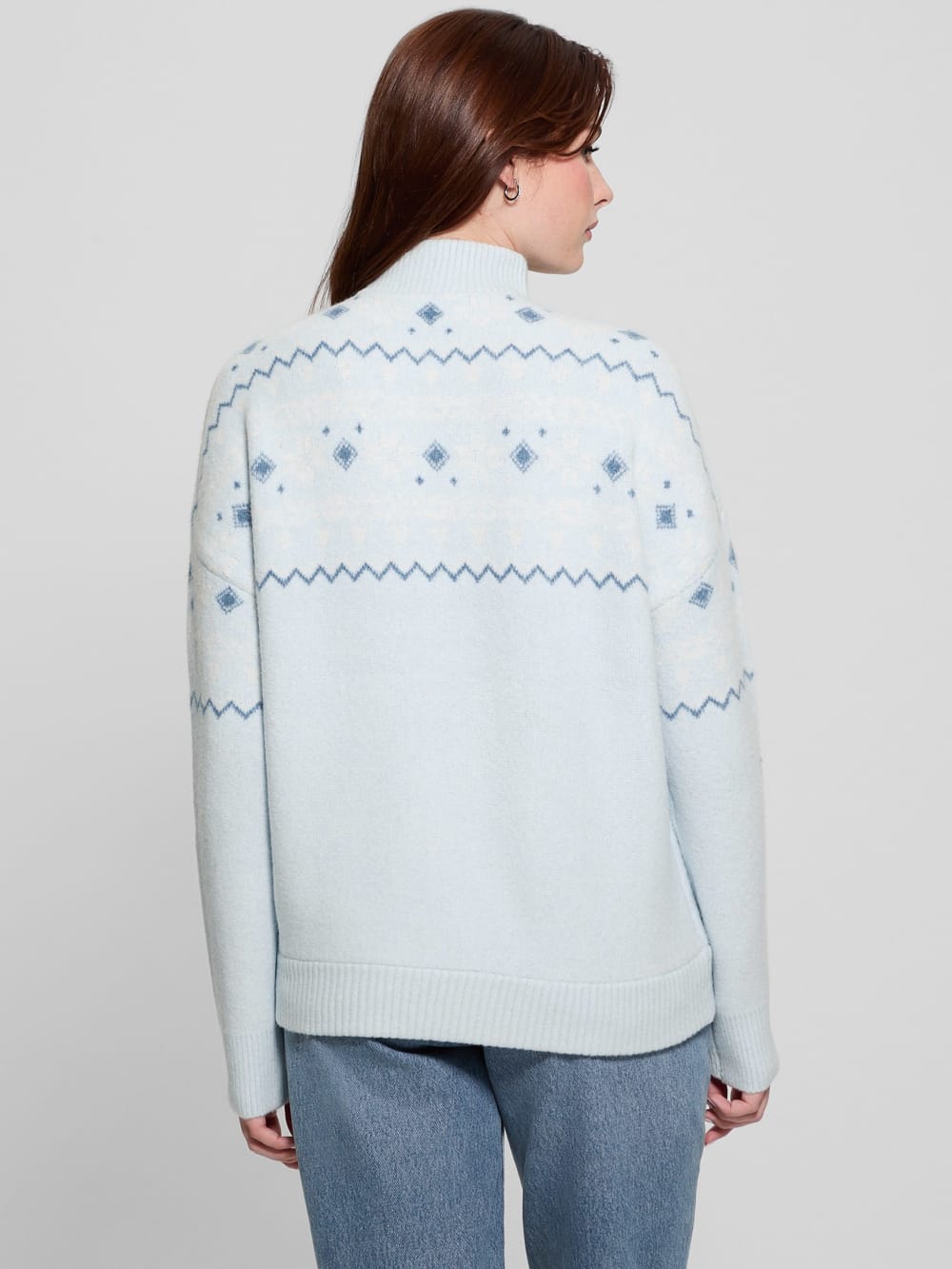 Half-Zip Wool-Blend Pullover Sweater - Guess