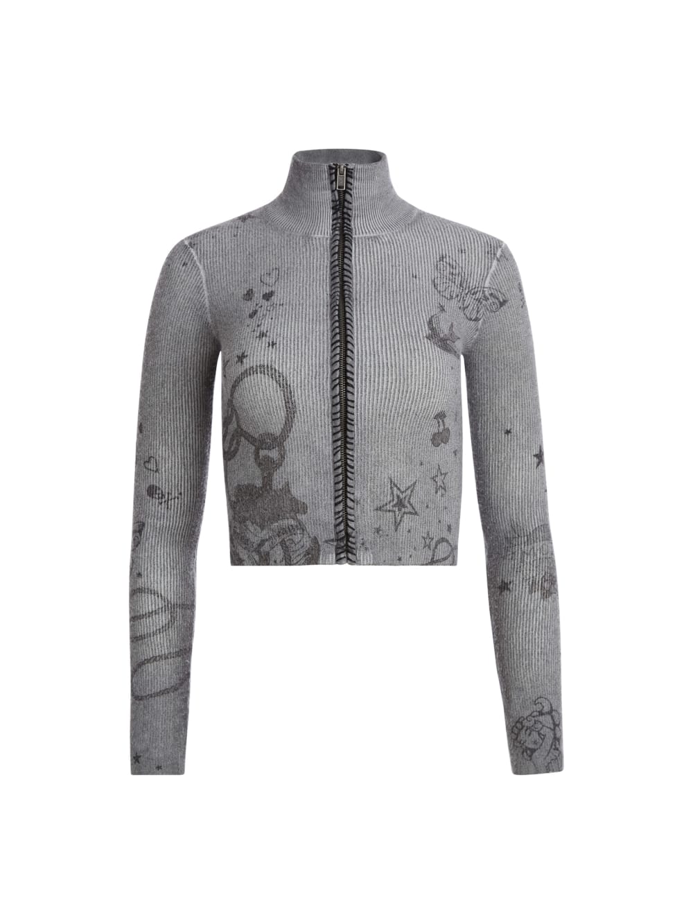 printed stitched sweater - Guess