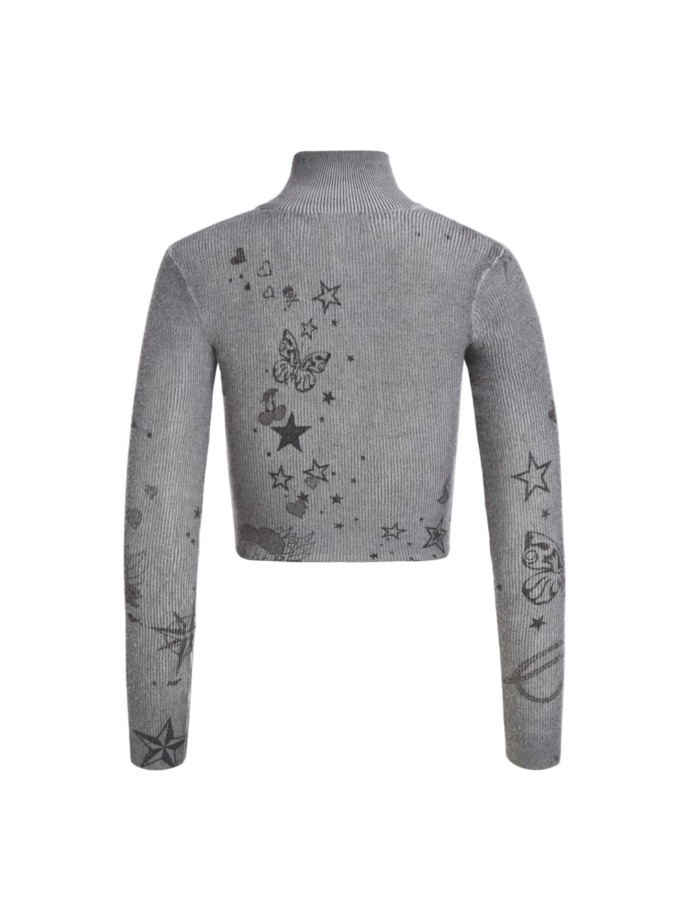 printed stitched sweater - Guess