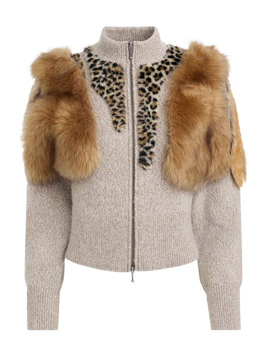 faux-fur wool-blend sweater - Guess