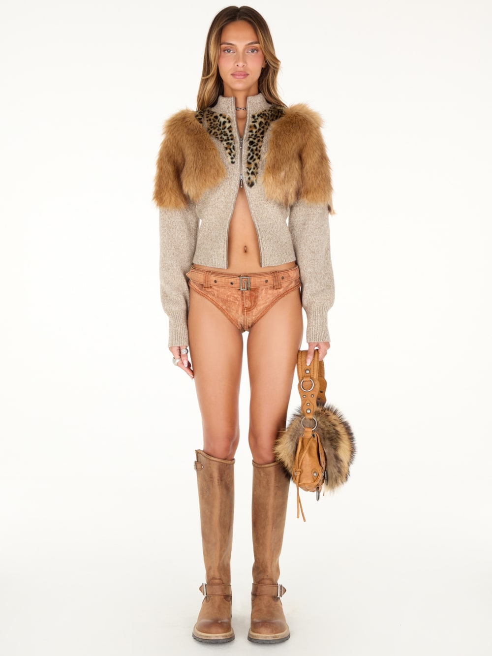 faux-fur wool-blend sweater - Guess