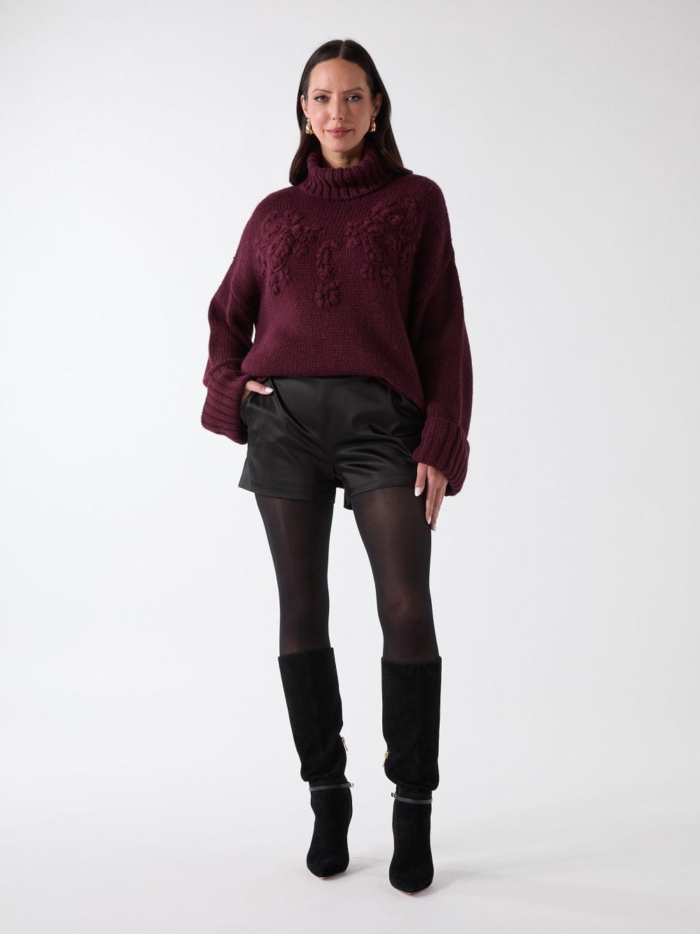 Ahlam Turtleneck Embroidered Sweater - Guess