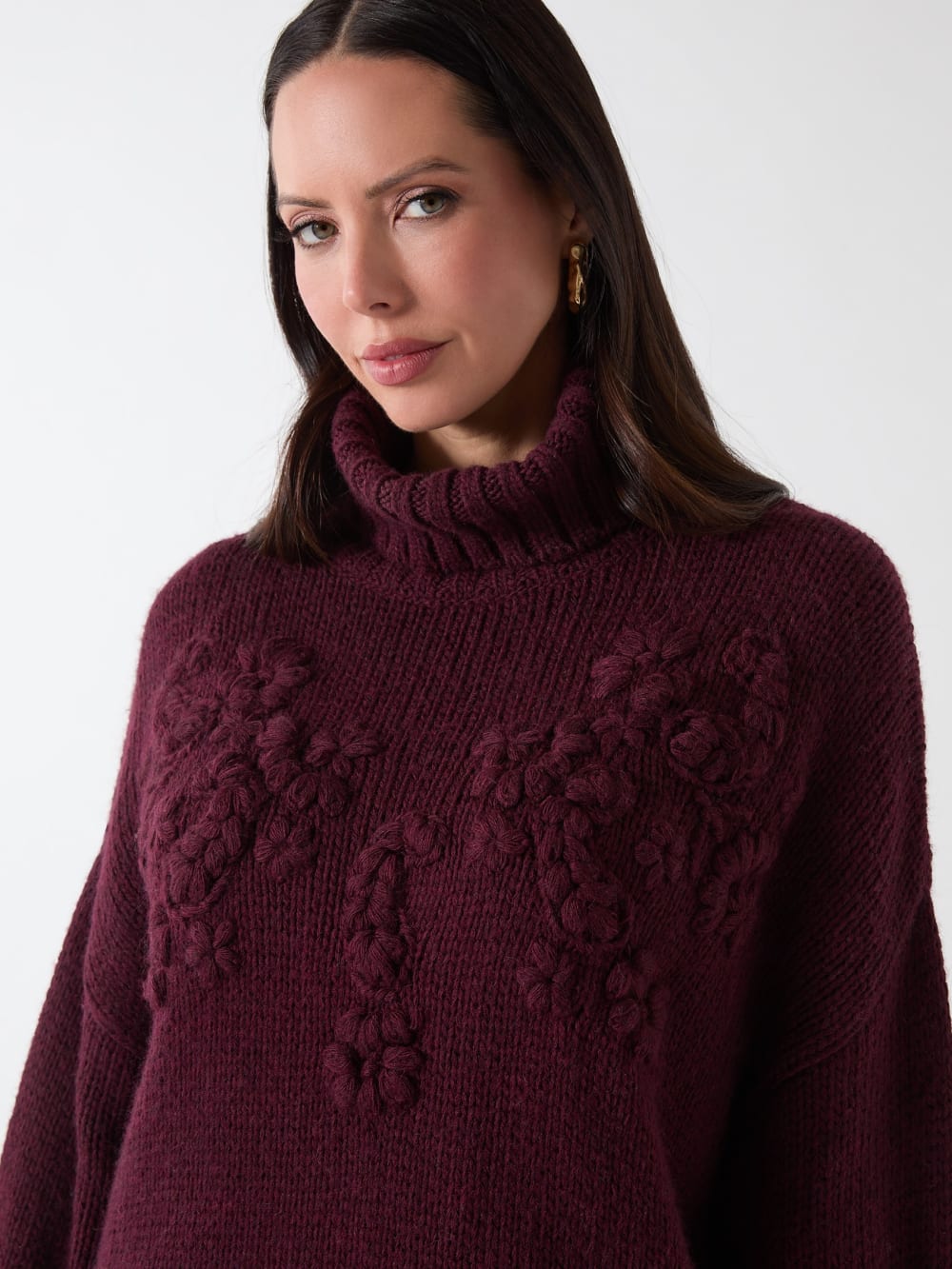 Ahlam Turtleneck Embroidered Sweater - Guess