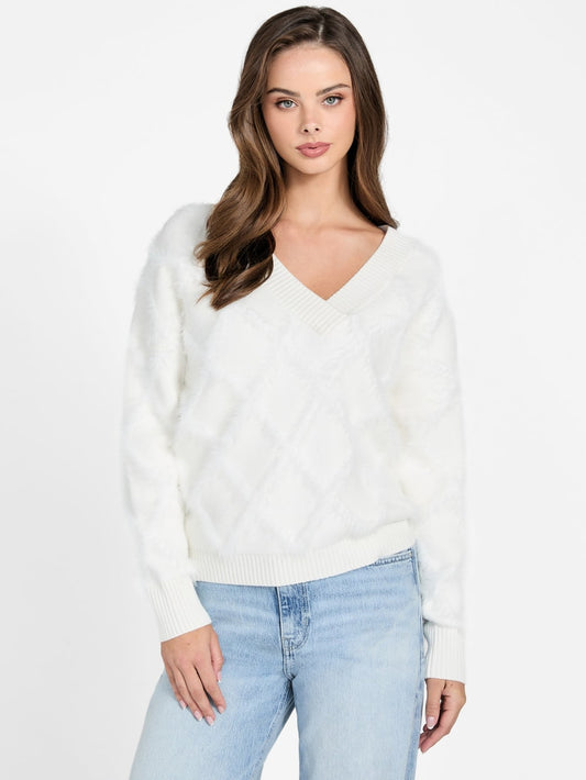 Zoe Diamond Knit Sweater - Guess