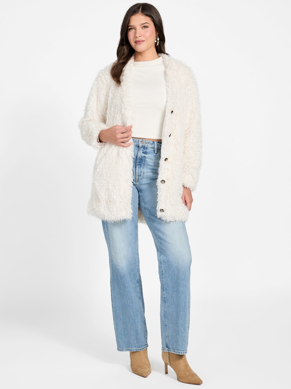 Rose Faux-Fur Jacket - Guess