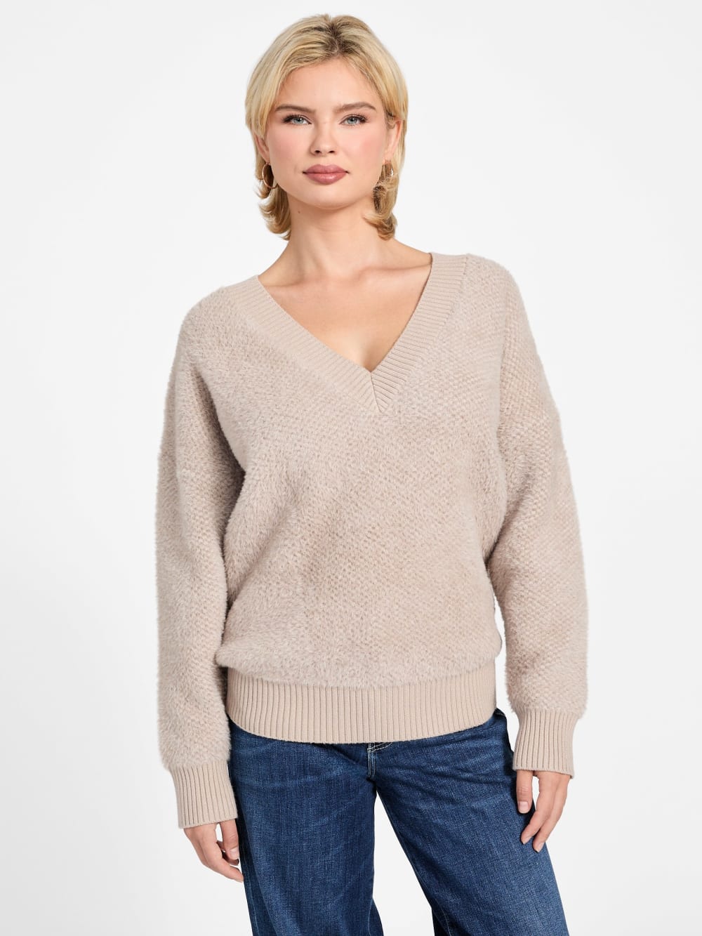 Lydia Oversized Fuzzy Sweater - Guess
