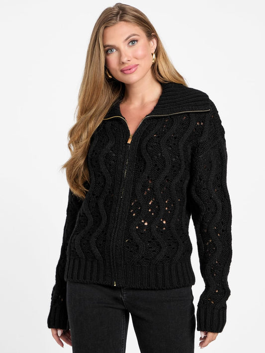 Adenora Zipped Cardigan Sweater - Guess