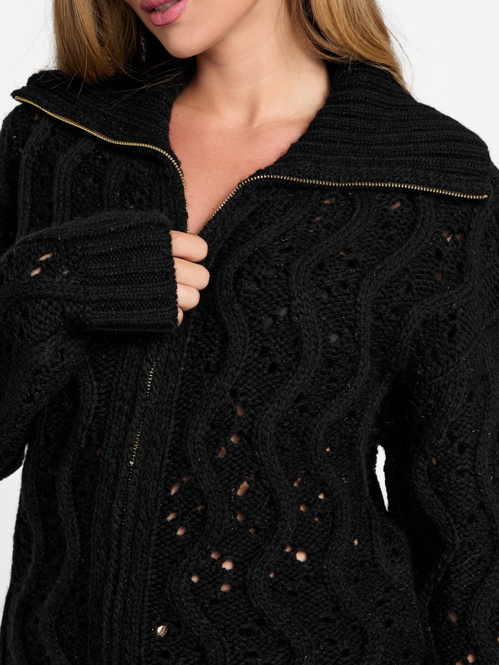 Adenora Zipped Cardigan Sweater - Guess