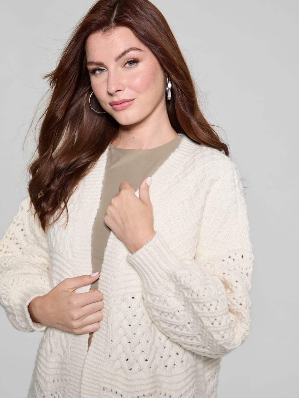 Eco Valeria Mixed Stitch Cardigan - Guess