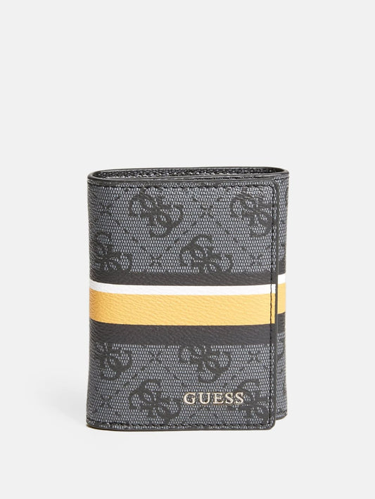 Sig Logo Stripe Trifold Wallet - Guess