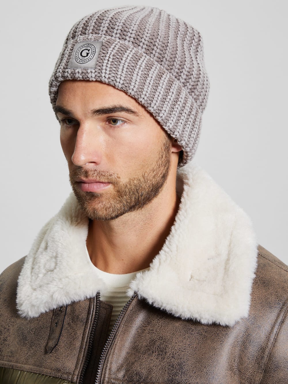 Eco Hunter Ribbed Beanie - Guess