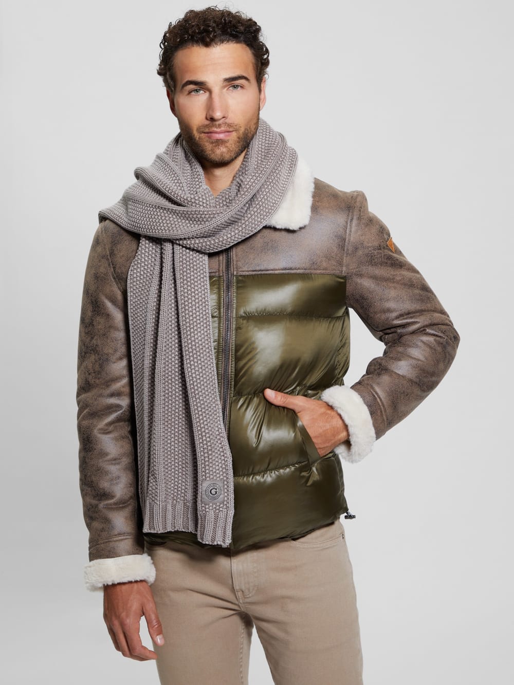 Eco Hunter Ribbed Scarf - Guess