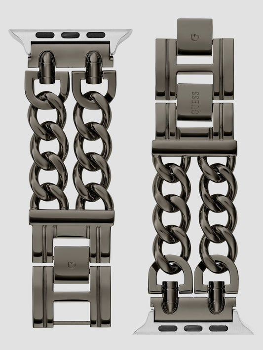 Dark Silver-Tone Chain 42-44 mm Band for Apple Watch® - Guess