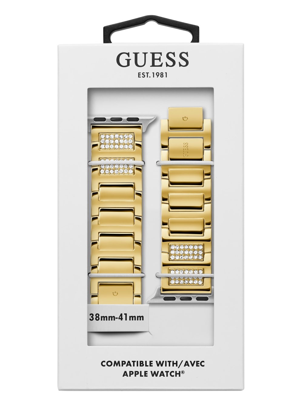 Gold-Tone Rhinestone 42-44 mm Band for Apple Watch® - Guess
