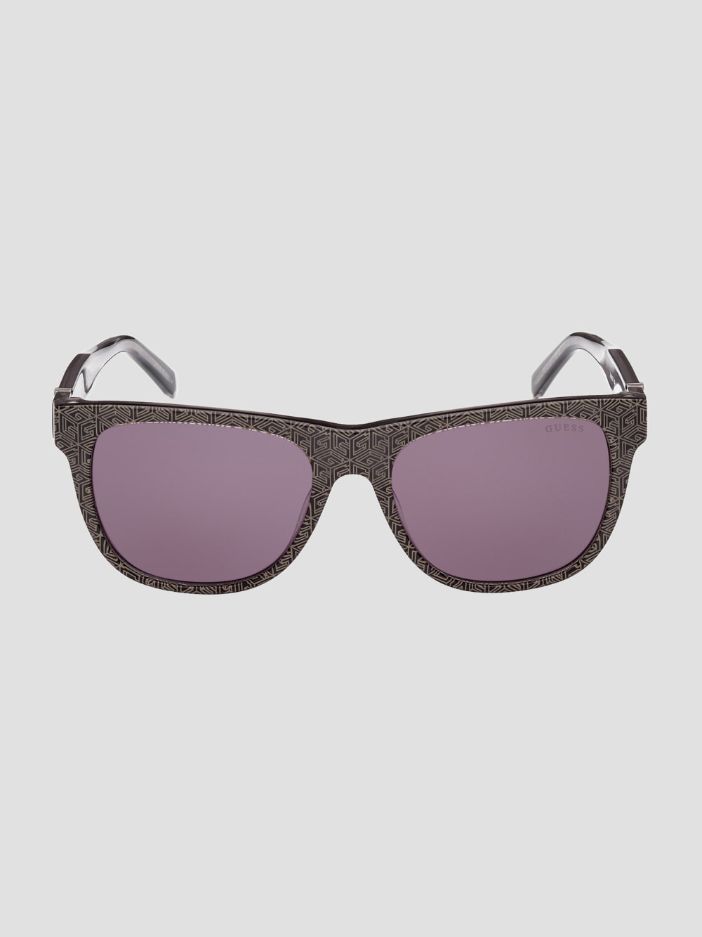 Square Logo Print Plastic Sunglasses - Guess