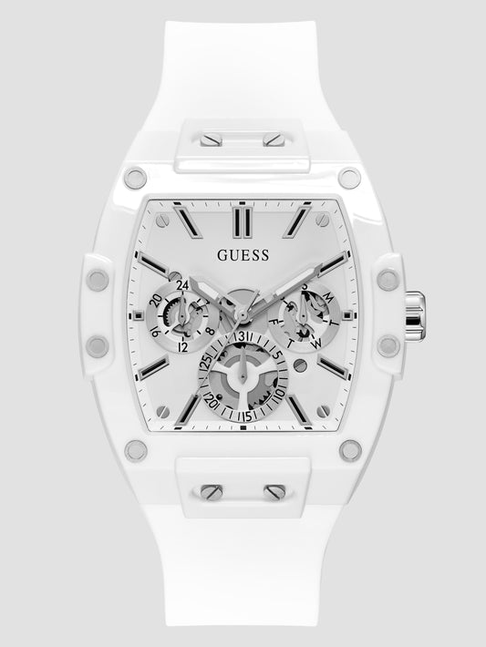 White Silicone Multifunction Watch - Guess