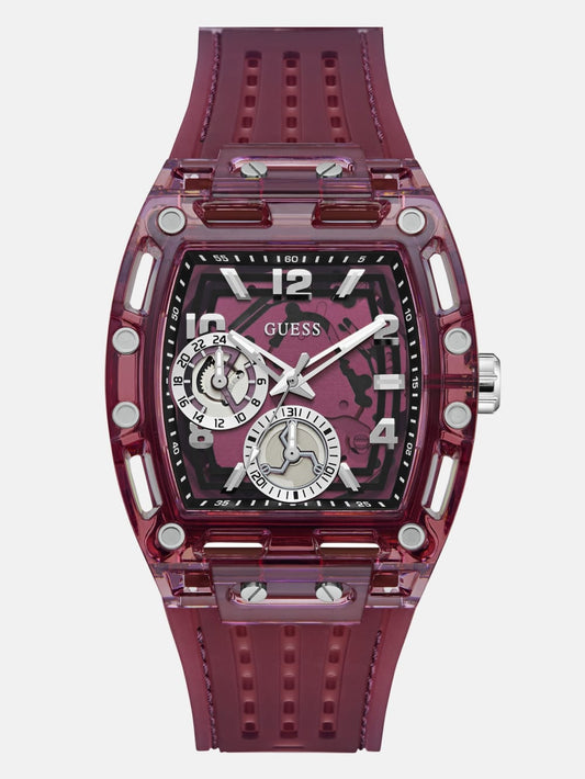 Burgandy Multifunctional Watch - Guess