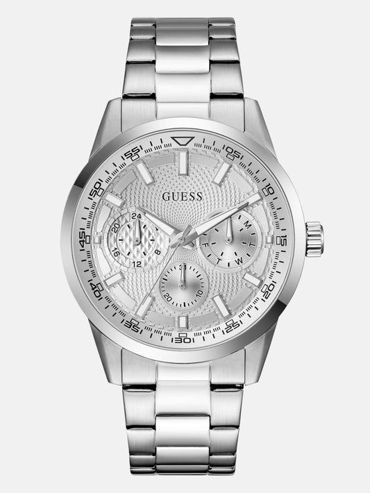 Silver-Tone Multifunction Watch - Guess