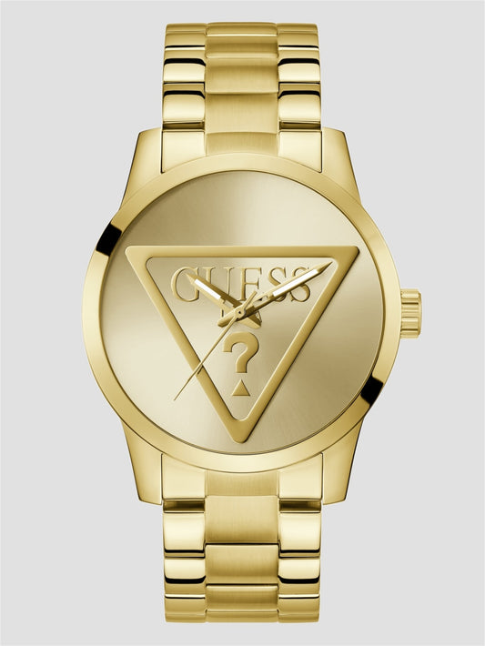 Gold-Tone Logo Analog Watch - Guess