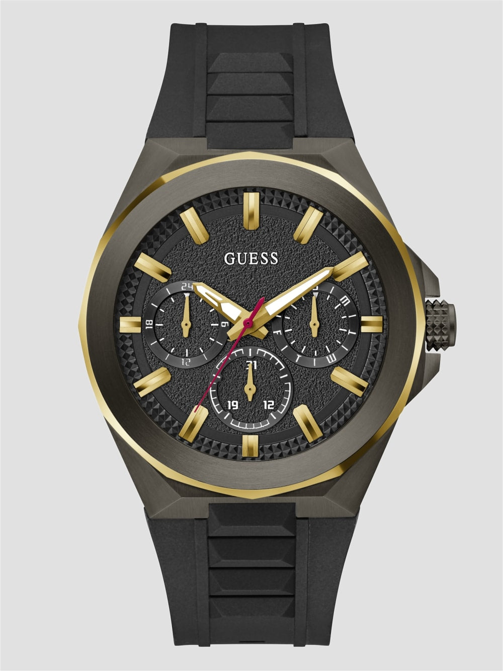 Gunmetal and Gold-Tone Multifunction Watch - Guess