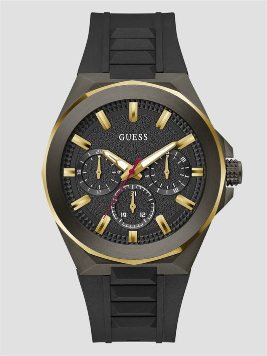 Gunmetal and Gold-Tone Multifunction Watch - Guess