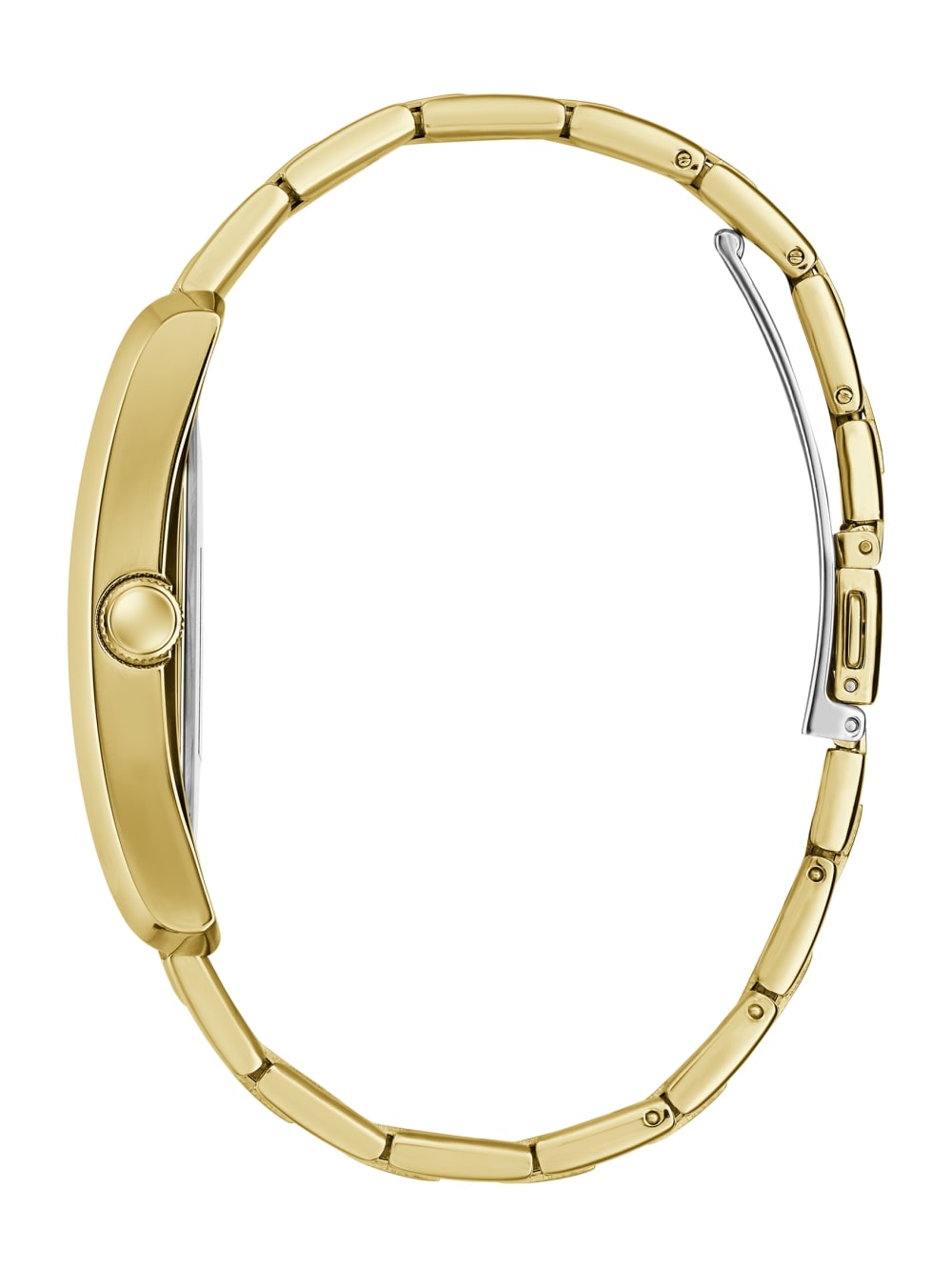 Gold-Tone and Black Square Analog Watch - Guess