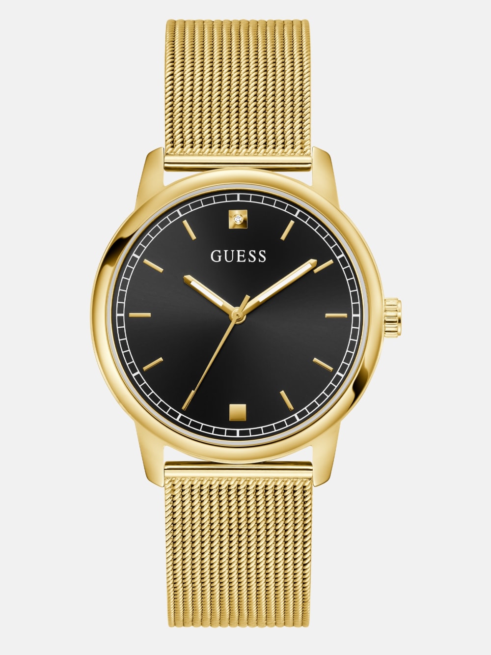 Gold-Tone and Black Analog Watch - Guess