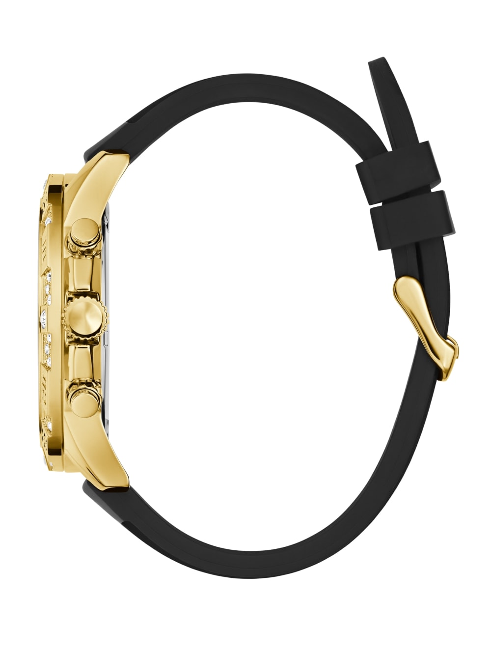 Black Silicon Multifunction Watch - Guess