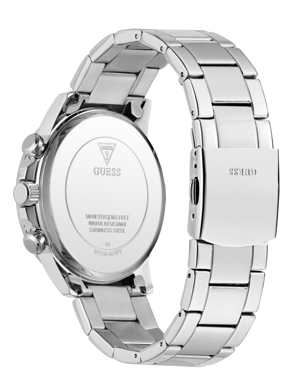 Silver-Tone and Blue Multifunction Watch - Guess