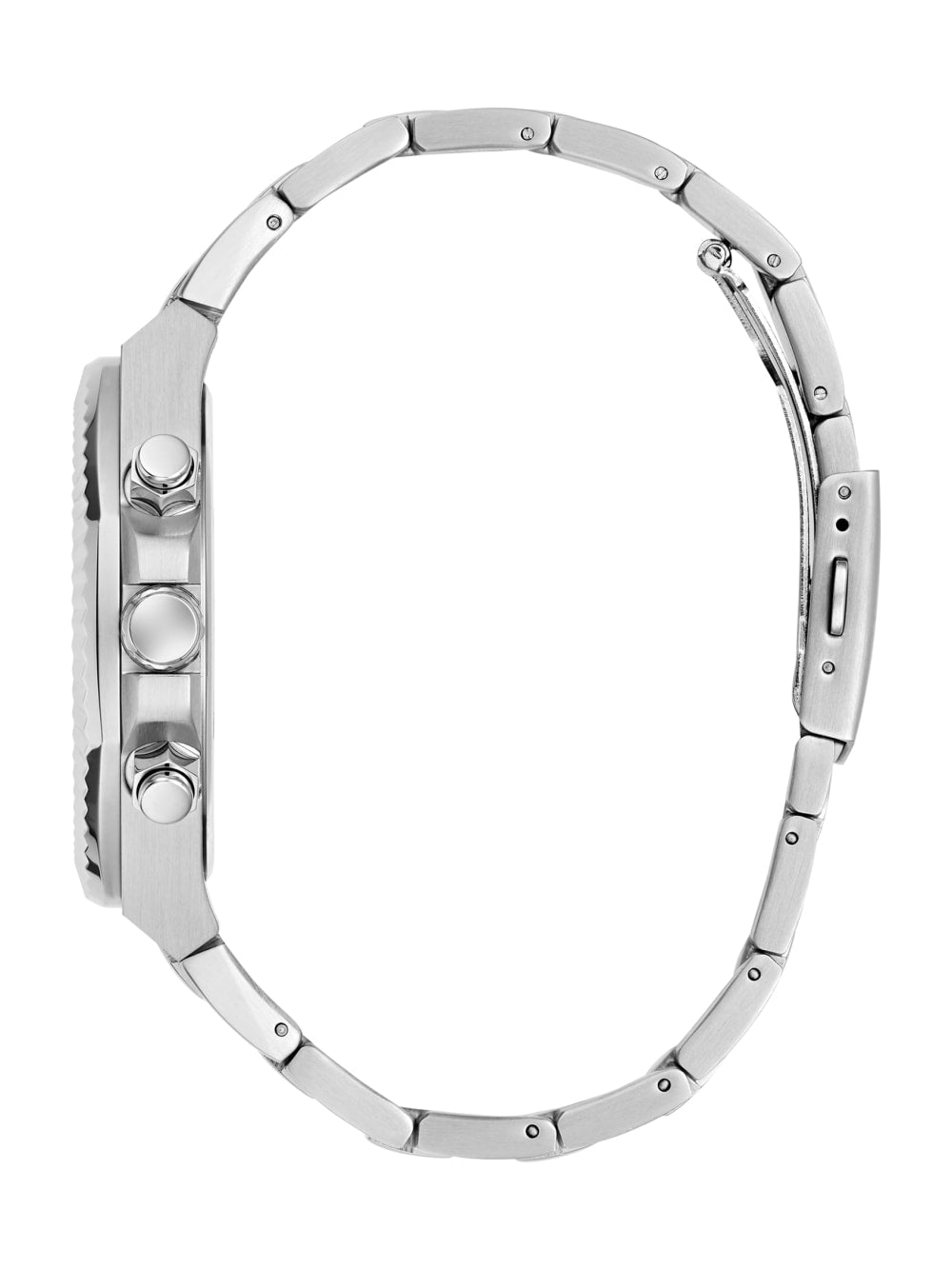 Silver-Tone and Maroon Multifunction Watch - Guess