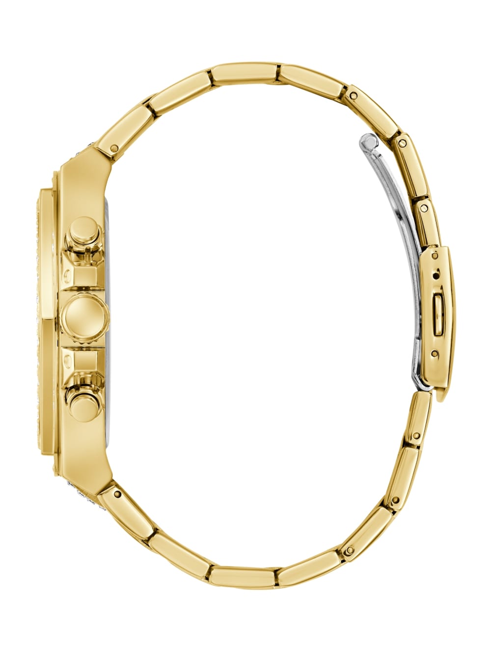 Gold-Tone Rhinestone Multifunction Watch - Guess