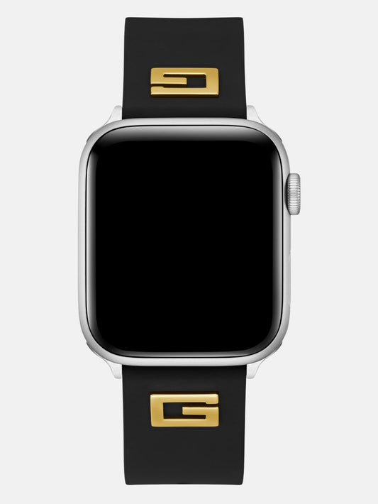 Black Silicon 42-44 mm Band for Apple Watch® - Guess