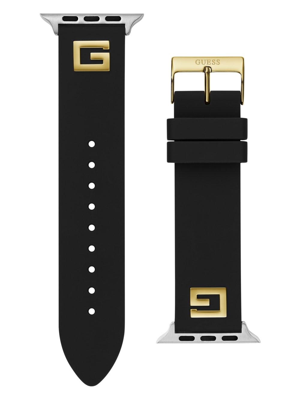 Black Silicon 42-44 mm Band for Apple Watch® - Guess